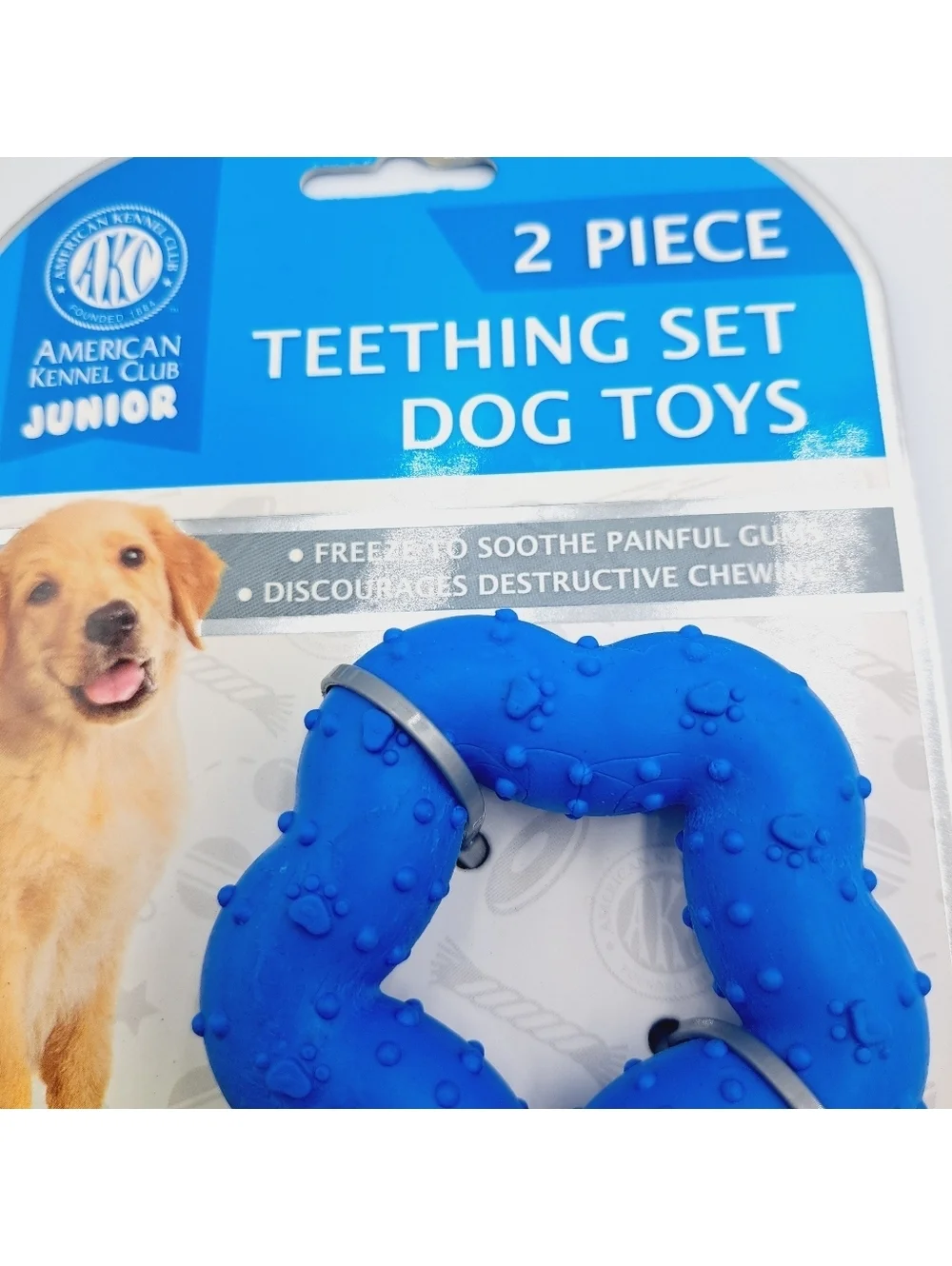 American Kennel Club 3 Piece Dog Puppy Chew Teething Toy Set Small Pet Training